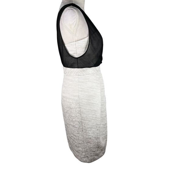 Max and Cleo Cocktail Dress Cream Black Sheer Overlay 8 Sleeveless - Picture 16 of 16